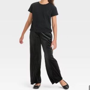 Cat & Jack | size kids 4/5 | black velour pants